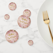 Modern sweet 16 pink gold balloons