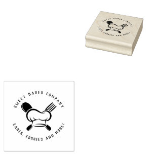 Modern Sweet Bakery Business Rubber Stamp