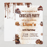 Modern Sweet Chocolate Cake Birthday Party