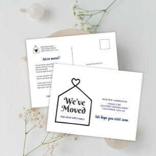 Modern Sweet Home We've Moved New Address Postcard