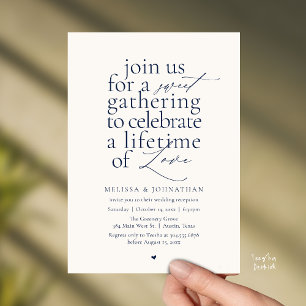 Modern Sweet Love Minimalist Wedding Reception Invitation