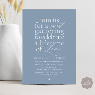 Modern Sweet Love Minimalist Wedding Reception Invitation