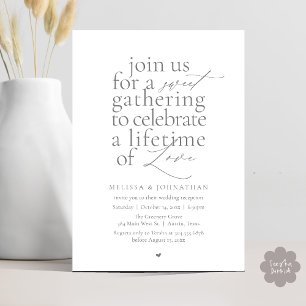 Modern Sweet Love Minimalist Wedding Reception Invitation