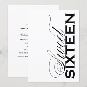 Modern Sweet Sixteen Invitation