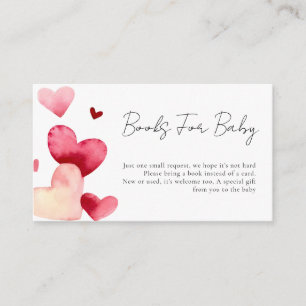 Modern Sweetheart Baby Shower Book Request Enclosure Card