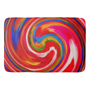 Modern Swirl Abstract Art #15 Bath Mat