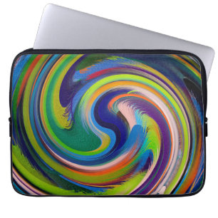 Modern Swirl Abstract Art #17 Laptop Sleeve