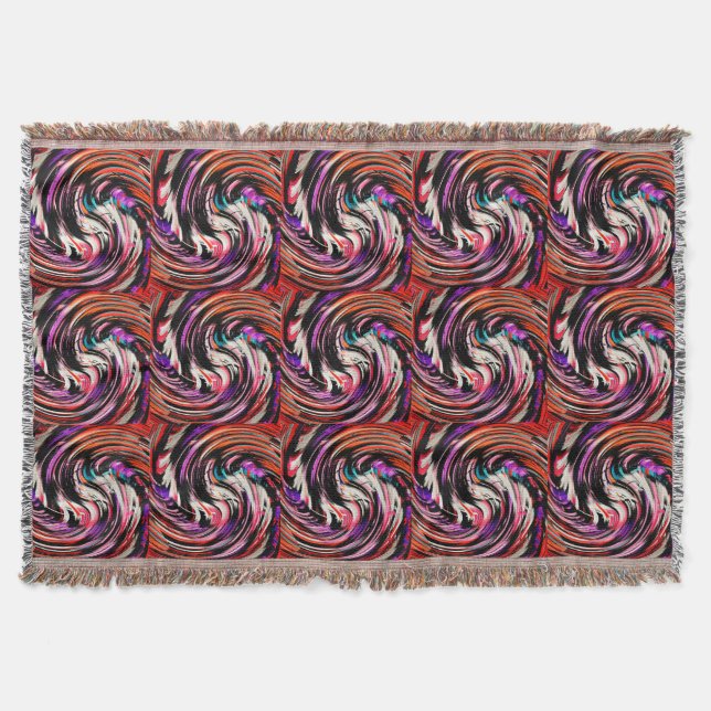 Modern Swirl Abstract Art #17 Throw Blanket (Front)
