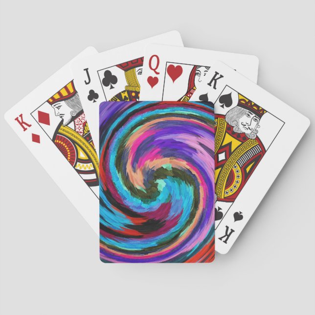 Modern Swirl Abstract Art #20 Playing Cards (Back)