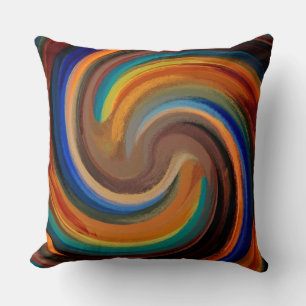 Modern Swirl Abstract Art #24 Throw Pillow