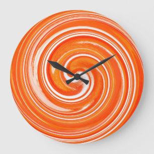 Modern Swirl Abstract Art #27 Large Clock