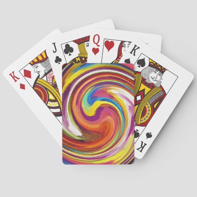 Modern Swirl Abstract Art #27 Playing Cards (Back)