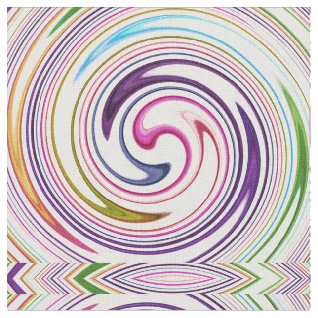Modern Swirl Abstract Art #2 Fabric (Close Up)