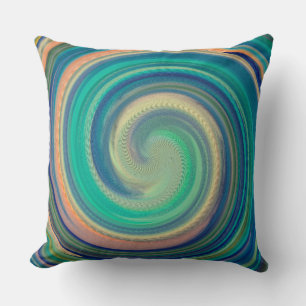 Modern Swirl Abstract Art #32 Throw Pillow