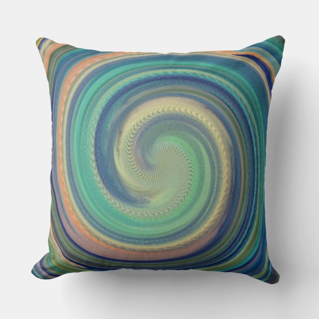 Modern Swirl Abstract Art #32 Throw Pillow (Front)