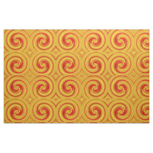 Modern Swirl Abstract Art #3 Fabric
