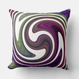 Modern Swirl Abstract Art #6 Throw Pillow