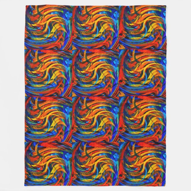Modern Swirl Abstract Art #9 Fleece Blanket (Front)