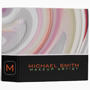 Modern Swirl Abstract Elegant Professional #10 Binder