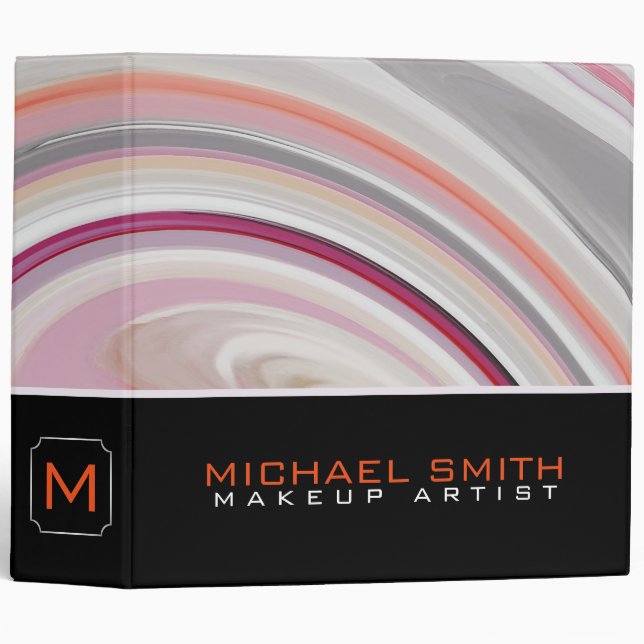Modern Swirl Abstract Elegant Professional #11 Binder (Front/Spine)