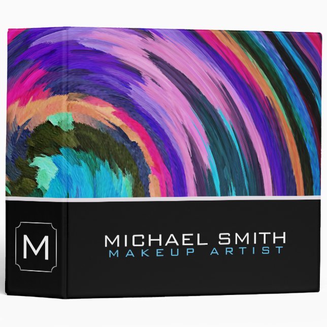 Modern Swirl Abstract Elegant Professional #49 Binder (Front/Spine)