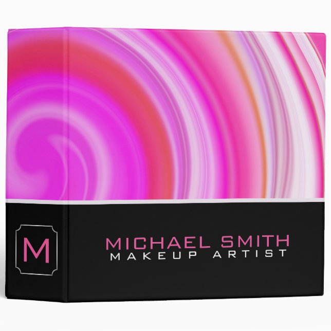 Modern Swirl Abstract Elegant Professional #4 Binder (Front/Spine)