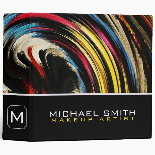 Modern Swirl Abstract Elegant Professional #56 Binder (Front/Spine)