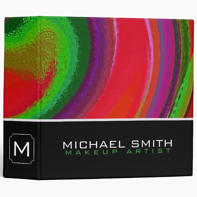 Modern Swirl Abstract Elegant Professional #72 Binder (Front/Spine)