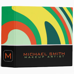 Modern Swirl Abstract Elegant Professional #9 Binder