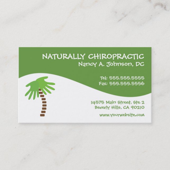 Modern Swirl Chiropractic Business Cards (Front)