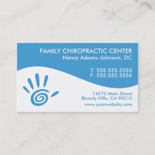 Modern Swirl Colourful Chiropractic Business Cards