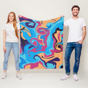 Modern Swirl Fleece Blanket