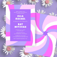 Modern Swirl Star of David Custom Bar Bat Mitzvah