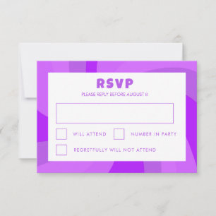 Modern Swirl Star of David Custom Bar Bat Mitzvah RSVP Card