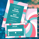 Modern Swirl Star of David Custom Bar Bat Mitzvah RSVP Card<br><div class="desc">Perfect RSVP card for a bat mitzvah, bar mitzvah or other Jewish celebration! Hand made art for you. FULLY CUSTOMIZABLE! Click on “Personalize” above to edit the text. Click "edit using design tool" to adjust the fonts, colours and placements and to delete the back side design if you prefer. Also...</div>