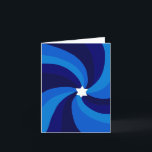 Modern Swirl Star of David Custom Bar Bat Mitzvah Thank You Card<br><div class="desc">Perfect thank you card to send after a bat mitzvah, bar mitzvah or other Jewish celebration! Hand made art for you. FULLY CUSTOMIZABLE! Click on “Personalize” above to edit the text. Click "edit using design tool" to adjust the fonts, colours and placements and to delete the inside design if you...</div>