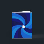 Modern Swirl Star of David Custom Bar Bat Mitzvah Thank You Card<br><div class="desc">Perfect thank you card to send after a bat mitzvah, bar mitzvah or other Jewish celebration! Hand made art for you. FULLY CUSTOMIZABLE! Click on “Personalize” above to edit the text. Click "edit using design tool" to adjust the fonts, colours and placements and to delete the inside design if you...</div>