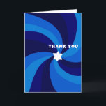 Modern Swirl Star of David Custom Bar Bat Mitzvah Thank You Card<br><div class="desc">Perfect thank you card to send after a bat mitzvah, bar mitzvah or other Jewish celebration! Hand made art for you. FULLY CUSTOMIZABLE! Click on “Personalize” above to edit the text. Click "edit using design tool" to adjust the fonts, colours and placements and to add an inside design if you...</div>