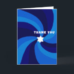 Modern Swirl Star of David Custom Bar Bat Mitzvah Thank You Card<br><div class="desc">Perfect thank you card to send after a bat mitzvah, bar mitzvah or other Jewish celebration! Hand made art for you. FULLY CUSTOMIZABLE! Click on “Personalize” above to edit the text. Click "edit using design tool" to adjust the fonts, colours and placements and to add an inside design if you...</div>