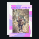 Modern Swirl Star of David HAPPY HANUKKAH CUSTOM Holiday Card<br><div class="desc">Perfect card to send for a Jewish celebration! Hand made art for you. FULLY CUSTOMIZABLE! Click on “Personalize” above to edit the text and add a photo. Click "edit using design tool" to adjust the fonts, colours and placements. Design is also available as digital download to send instantly and save...</div>