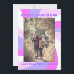 Modern Swirl Star of David HAPPY HANUKKAH CUSTOM Holiday Card<br><div class="desc">Perfect card to send for a Jewish celebration! Hand made art for you. FULLY CUSTOMIZABLE! Click on “Personalize” above to edit the text and add a photo. Click "edit using design tool" to adjust the fonts, colours and placements. Design is also available as digital download to send instantly and save...</div>