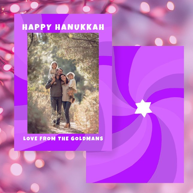 Modern Swirl Star of David HAPPY HANUKKAH CUSTOM Holiday Card (Modern Swirl Star of David HAPPY HANUKKAH CUSTOM Holiday Card
)