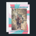 Modern Swirl Star of David HAPPY HANUKKAH CUSTOM Holiday Card<br><div class="desc">Perfect card to send for a Jewish celebration! Hand made art for you. FULLY CUSTOMIZABLE! Click on “Personalize” above to edit the text and add a photo. Click "edit using design tool" to adjust the fonts, colours and placements. Design is also available as digital download to send instantly and save...</div>