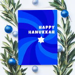 Modern Swirl Star of David HAPPY HANUKKAH HOLIDAY Card<br><div class="desc">Perfect card to send for a Jewish celebration! Hand made art for you. FULLY CUSTOMIZABLE! Click on “Personalize” above to edit the text. Click "edit using design tool" to adjust the fonts, colours and placements. Design is also available as digital download to send instantly and save on postage - as...</div>