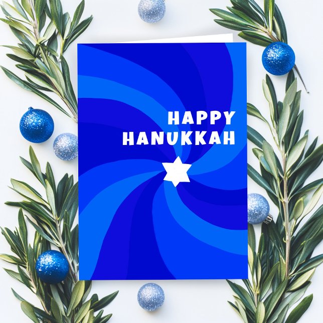 Modern Swirl Star of David HAPPY HANUKKAH HOLIDAY Card (Modern Swirl Star of David HAPPY HANUKKAH HOLIDAY Card
)