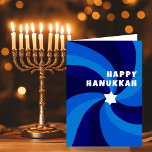 Modern Swirl Star of David HAPPY HANUKKAH HOLIDAY Card<br><div class="desc">Perfect card to send for a Jewish celebration! Hand made art for you. FULLY CUSTOMIZABLE! Click on “Personalize” above to edit the text. Click "edit using design tool" to adjust the fonts, colours and placements. Design is also available as digital download to send instantly and save on postage - as...</div>