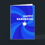 Modern Swirl Star of David HAPPY HANUKKAH HOLIDAY Card<br><div class="desc">Perfect card to send for a Jewish celebration! Hand made art for you. FULLY CUSTOMIZABLE! Click on “Personalize” above to edit the text. Click "edit using design tool" to adjust the fonts, colours and placements. Design is also available as digital download to send instantly and save on postage - as...</div>