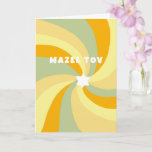 Modern Swirl Star of David MAZEL TOV Bar Mitzvah Card<br><div class="desc">Perfect congratulations card to send a bat mitzvah, bar mitzvah, wedding or other Jewish celebration! Hand made art for you. FULLY CUSTOMIZABLE! Click on “Personalize” above to edit the text. Click "edit using design tool" to adjust the fonts, colours and placements. Design is also available as digital download to send...</div>