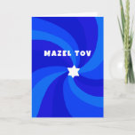 Modern Swirl Star of David MAZEL TOV Bar Mitzvah Card<br><div class="desc">Perfect congratulations card to send a bat mitzvah, bar mitzvah, wedding or other Jewish celebration! Hand made art for you. FULLY CUSTOMIZABLE! Click on “Personalize” above to edit the text. Click "edit using design tool" to adjust the fonts, colours and placements. Design is also available as digital download to send...</div>