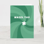 Modern Swirl Star of David MAZEL TOV Bar Mitzvah Card<br><div class="desc">Perfect congratulations card to send a bat mitzvah, bar mitzvah, wedding or other Jewish celebration! Hand made art for you. FULLY CUSTOMIZABLE! Click on “Personalize” above to edit the text. Click "edit using design tool" to adjust the fonts, colours and placements. Design is also available as digital download to send...</div>